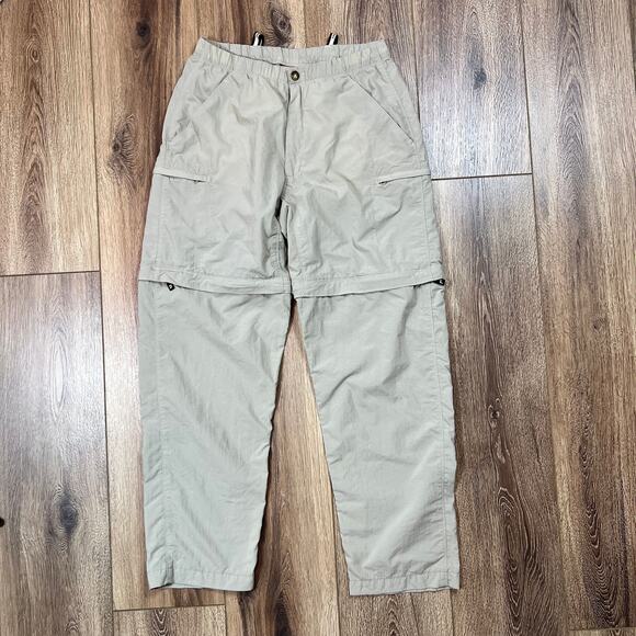 The North Face Vintage Cargo Zip Off Convertible Travel Pants Gorpcore Tan - Picture 1 of 9